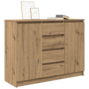 vidaXL Sideboard with Drawers Artisan Oak 100.5x35x76 cm