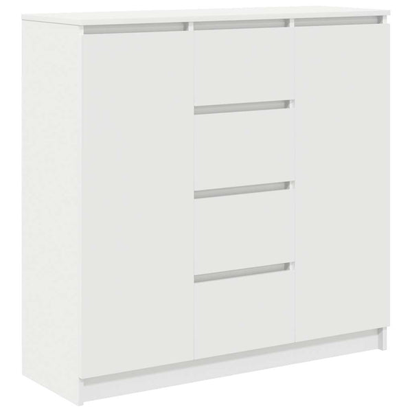 Weißes Sideboard mit Schubladen, 100,5 cm