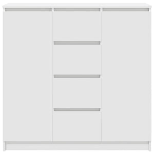 Weißes Sideboard mit Schubladen, 100,5 cm