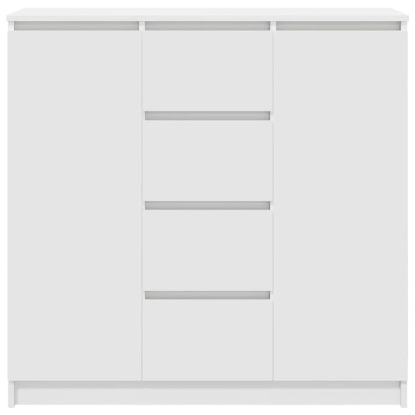 Weißes Sideboard mit Schubladen, 100,5 cm