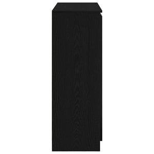 Sideboard Schwarz Eichen-Optik mit Schubladen