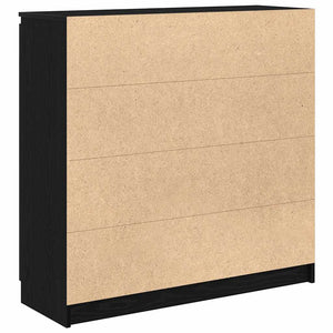 Sideboard Schwarz Eichen-Optik mit Schubladen