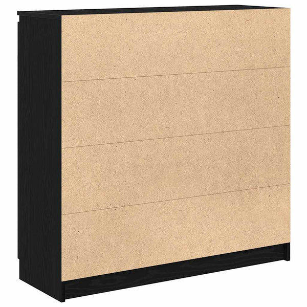 Sideboard Schwarz Eichen-Optik mit Schubladen