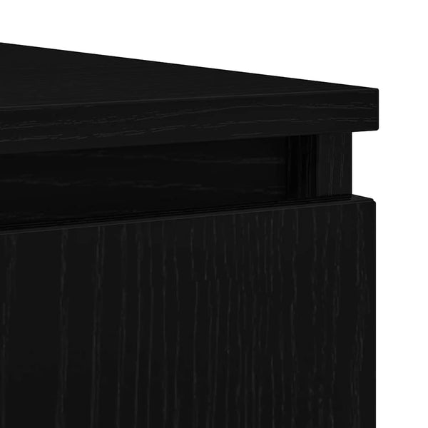 Sideboard Schwarz Eichen-Optik mit Schubladen