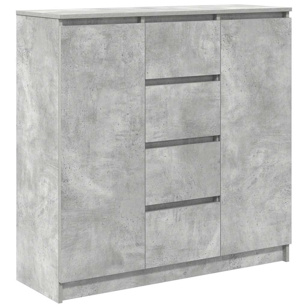 vidaXL Sideboard with Drawers Concrete Grey 100.5x35x98.5 cm