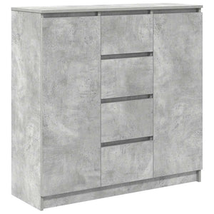 Sideboard Betongrau mit Schubladen 100,5 cm