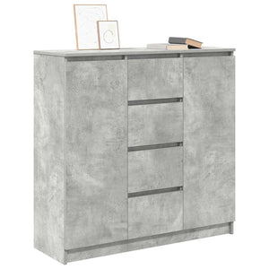 Sideboard Betongrau mit Schubladen 100,5 cm