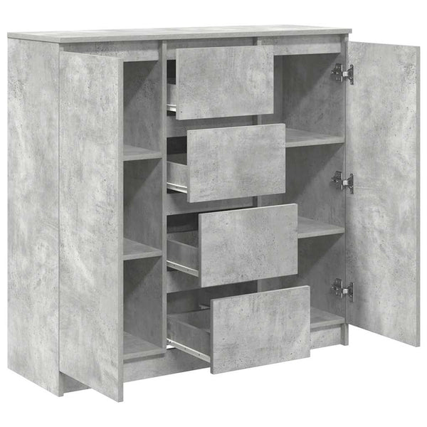 Sideboard Betongrau mit Schubladen 100,5 cm