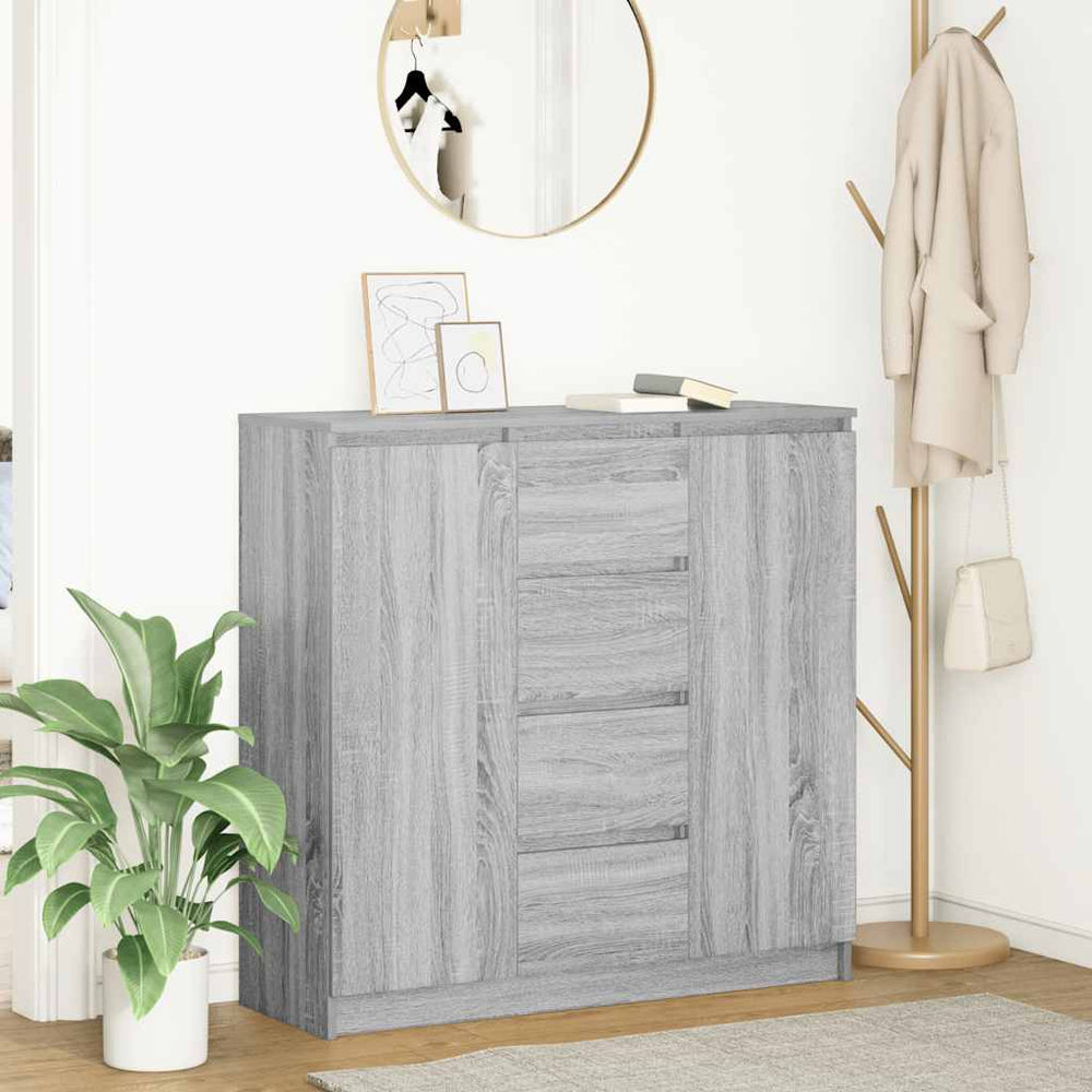 vidaXL Sideboard with Drawers Grey Sonoma 100.5x35x98.5 cm