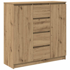 vidaXL Sideboard with Drawers Artisan Oak 100.5x35x98.5 cm