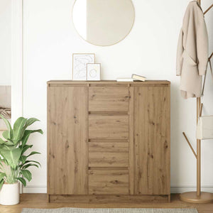 vidaXL Sideboard with Drawers Artisan Oak 100.5x35x98.5 cm
