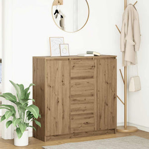 vidaXL Sideboard with Drawers Artisan Oak 100.5x35x98.5 cm
