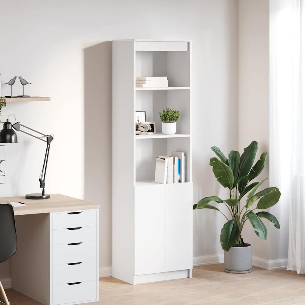 Highboard Weiß 50x35x180 cm