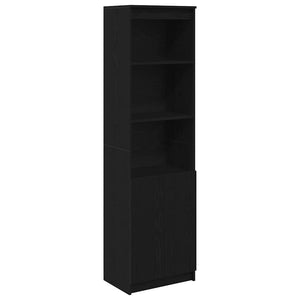 Highboard Schwarz Eichenoptik 50x35x180 cm