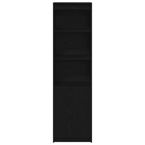 Highboard Schwarz Eichenoptik 50x35x180 cm