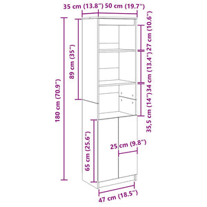 Highboard Sonoma Eiche 50x35x180 cm
