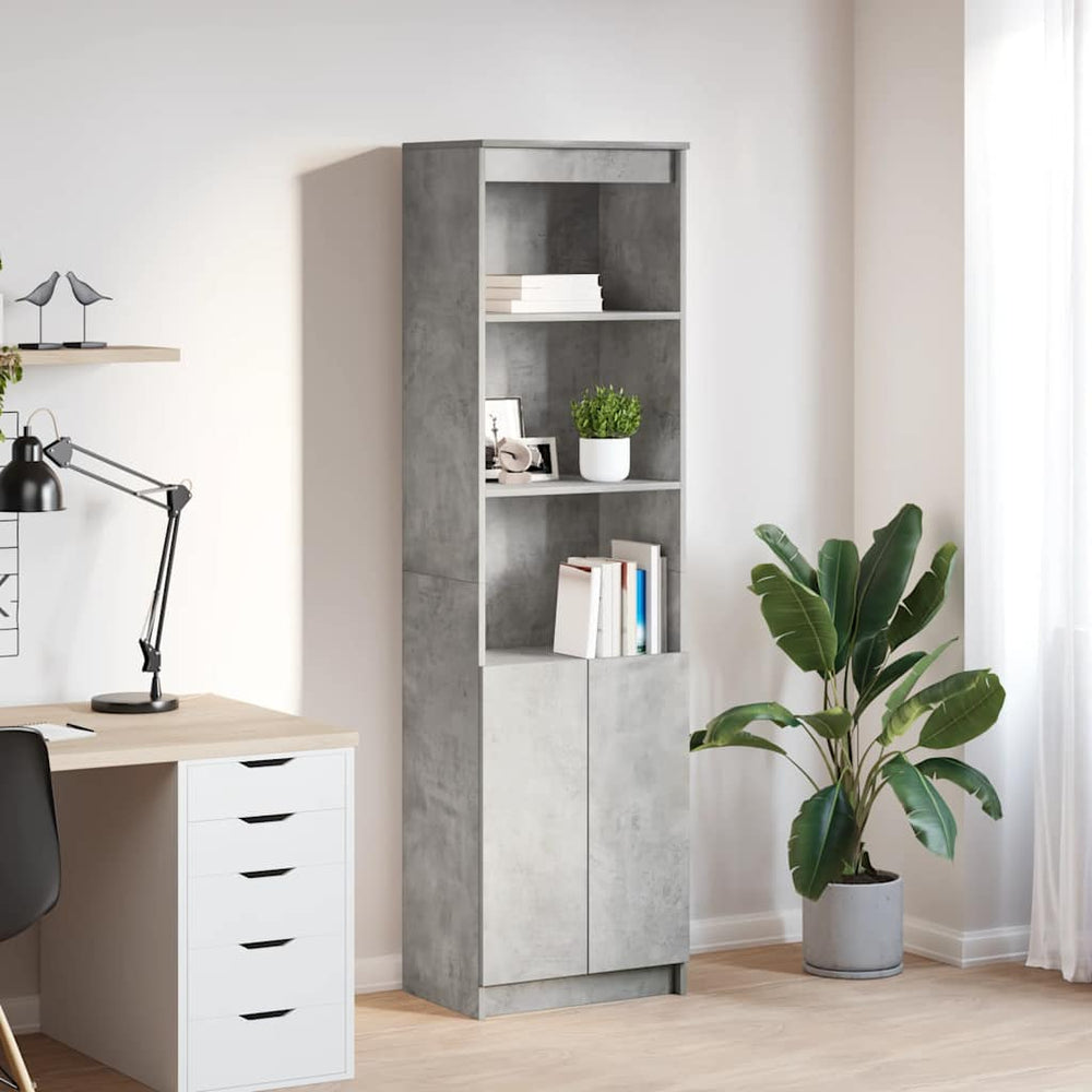 Highboard Betongrau 50x35x180 cm