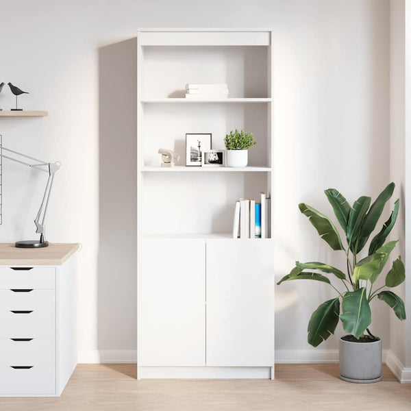 Highboard Weiß 70x35x180 cm