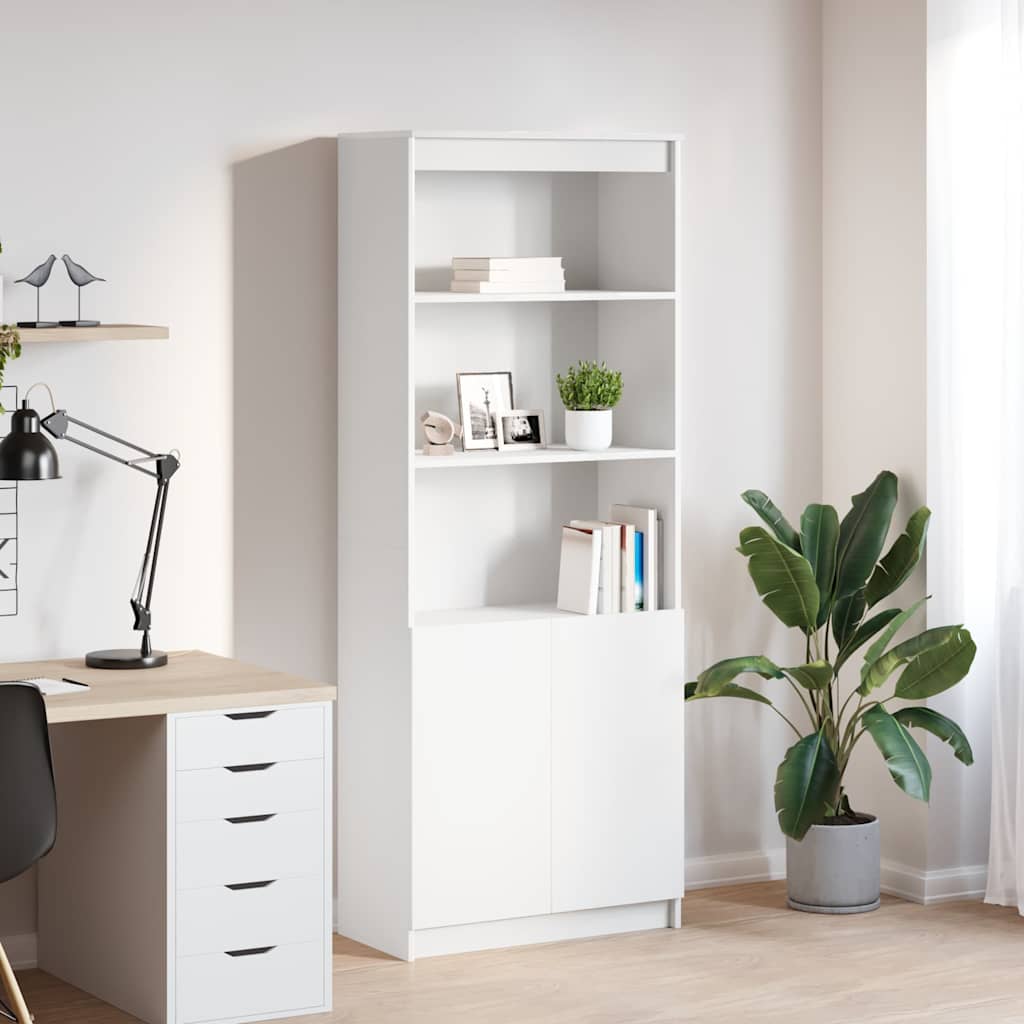 Highboard Weiß 70x35x180 cm