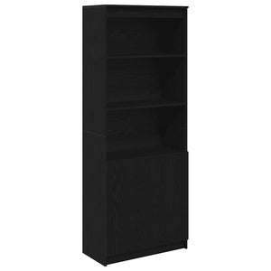 Highboard Schwarz Eichenoptik 70x35x180cm