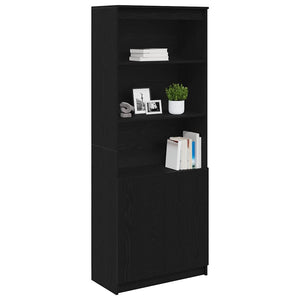 Highboard Schwarz Eichenoptik 70x35x180cm