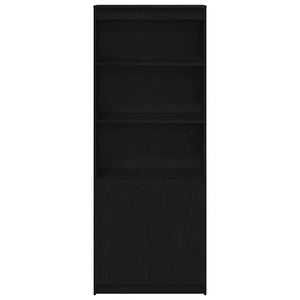 Highboard Schwarz Eichenoptik 70x35x180cm