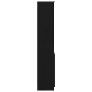 Highboard Schwarz Eichenoptik 70x35x180cm