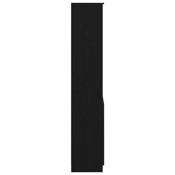 Highboard Schwarz Eichenoptik 70x35x180cm