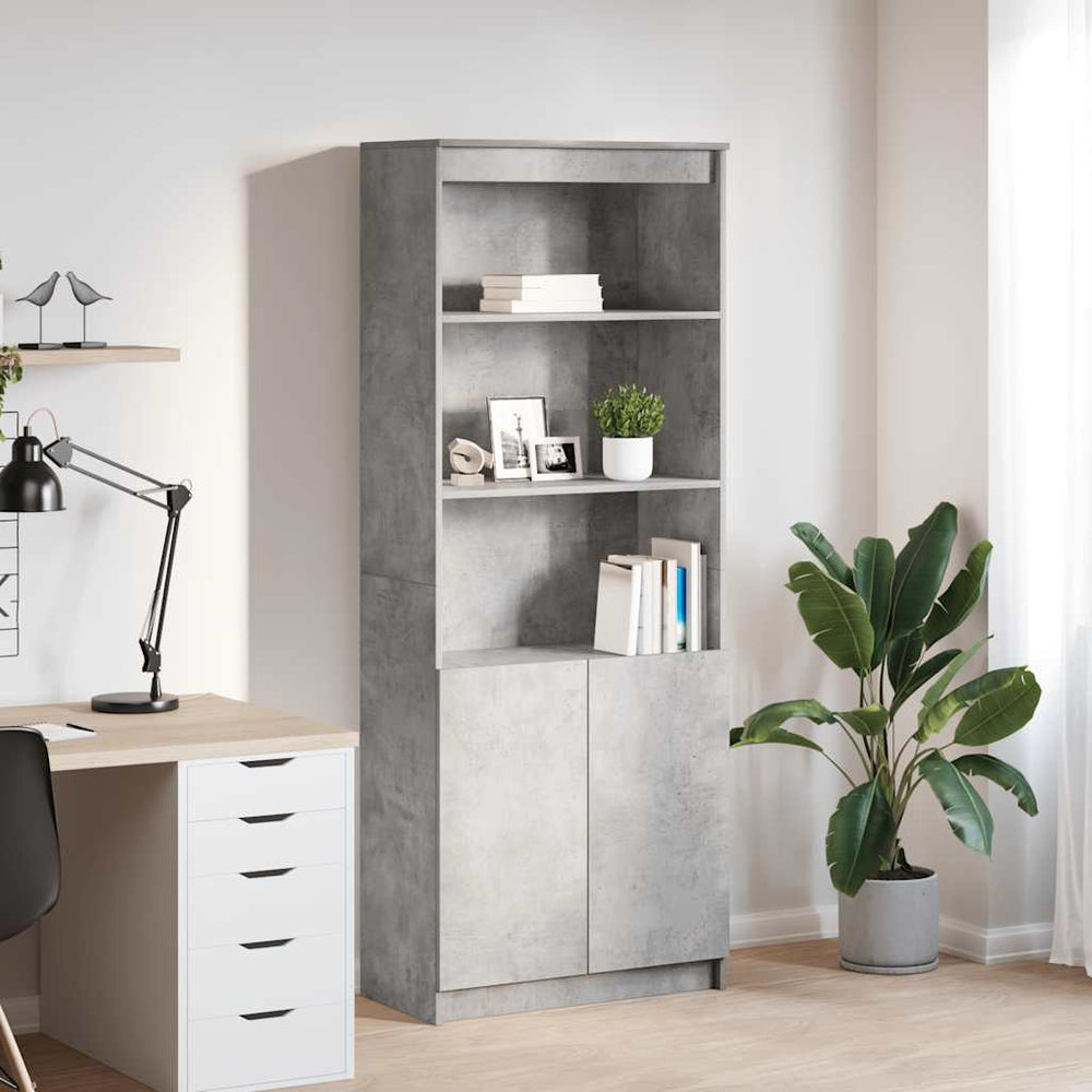 Highboard Betongrau 70x35x180 cm