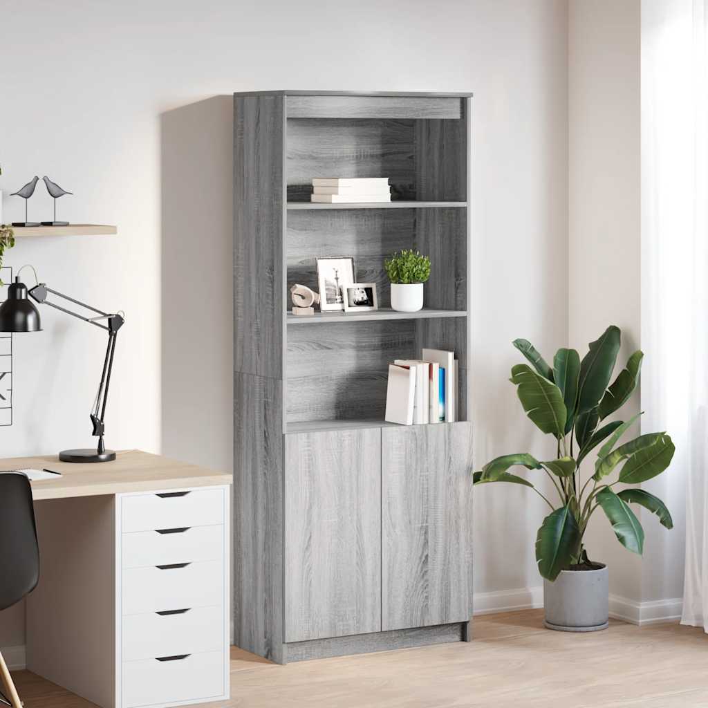 Highboard Grau Sonoma 70x35x180 cm