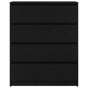 Schwarzes Sideboard Eichenoptik 80 cm