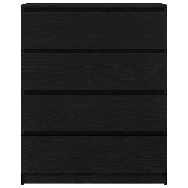 Schwarzes Sideboard Eichenoptik 80 cm