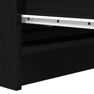 Schwarzes Sideboard Eichenoptik 80 cm