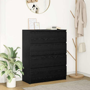 Schwarzes Sideboard Eichenoptik 80 cm