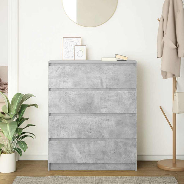 Betongraues Sideboard 80x35x99 cm