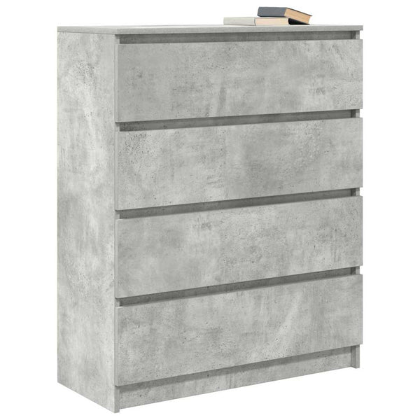 Betongraues Sideboard 80x35x99 cm