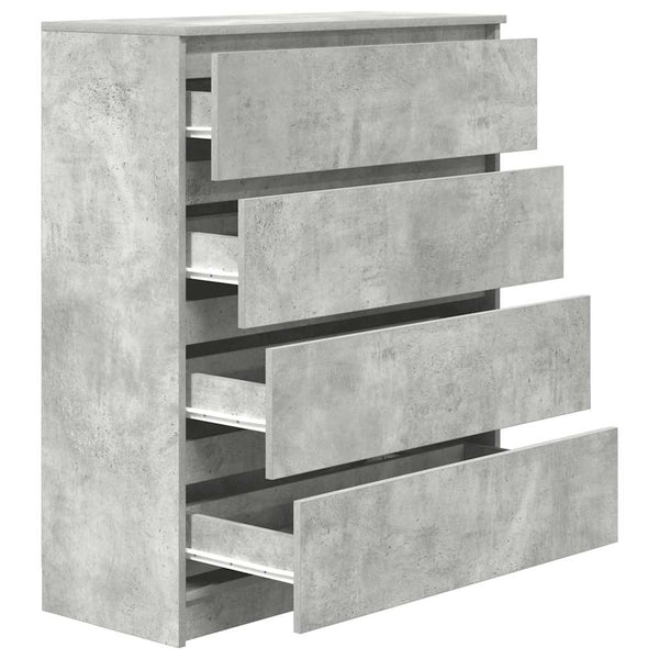 Betongraues Sideboard 80x35x99 cm