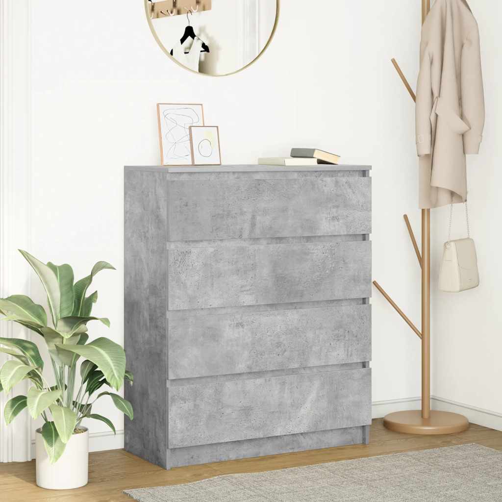Betongraues Sideboard 80x35x99 cm