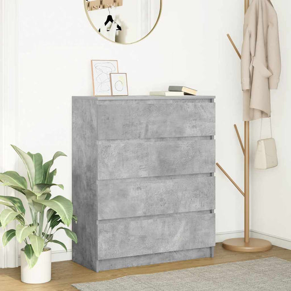 Betongraues Sideboard 80x35x99 cm