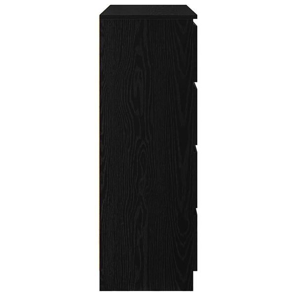 Sideboard Schwarz Eichenoptik 100x35x99cm