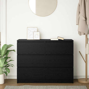 Schwarzes Sideboard Eichen-Optik 100 cm