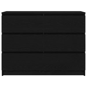 Schwarzes Sideboard Eichen-Optik 100 cm