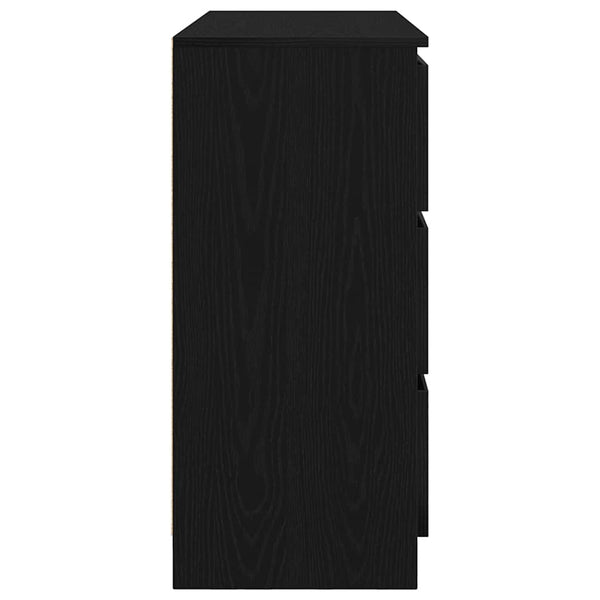 Schwarzes Sideboard Eichen-Optik 100 cm
