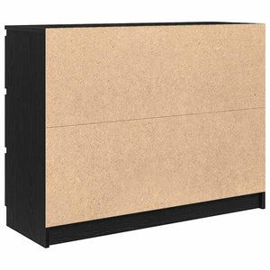 Schwarzes Sideboard Eichen-Optik 100 cm
