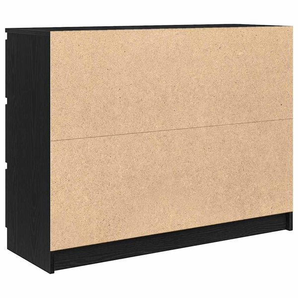 Schwarzes Sideboard Eichen-Optik 100 cm