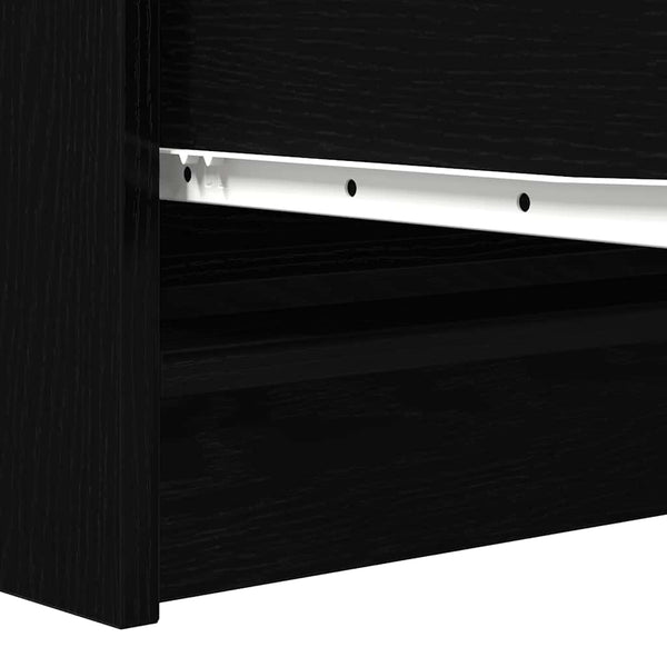 Schwarzes Sideboard Eichen-Optik 100 cm