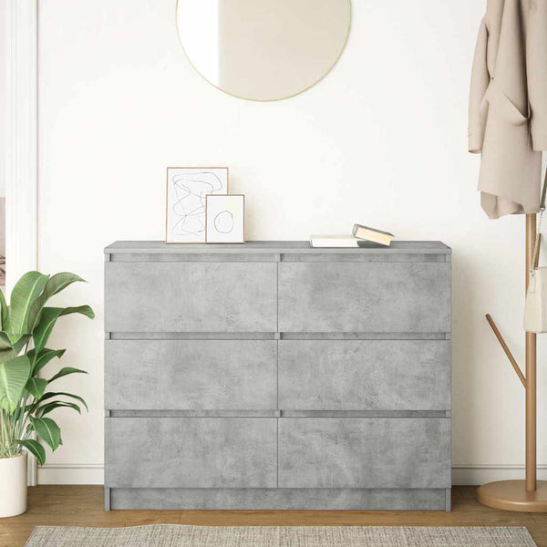 Sideboard Betongrau 100x35x76 cm