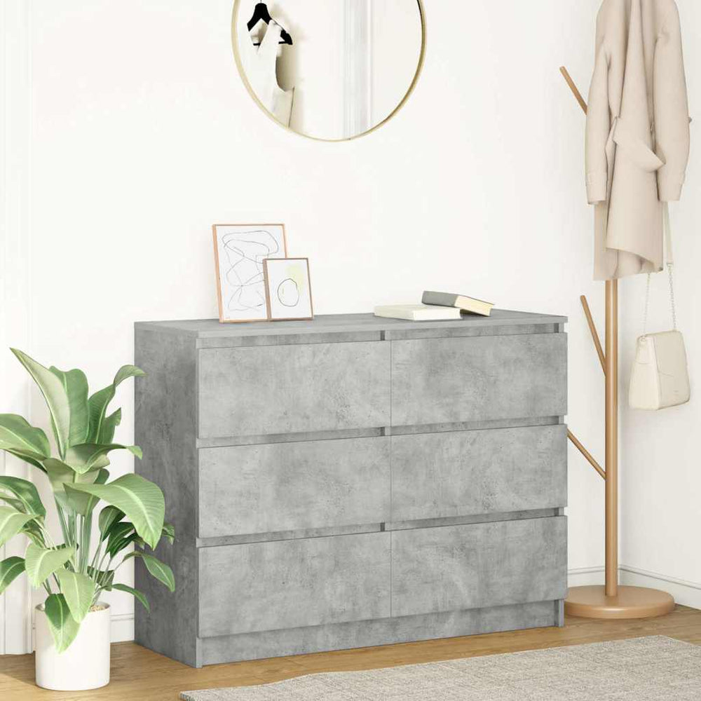 Sideboard Betongrau 100x35x76 cm