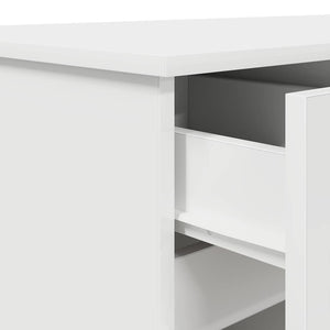 Schreibtisch Weiß mit Schubladen 140 cm