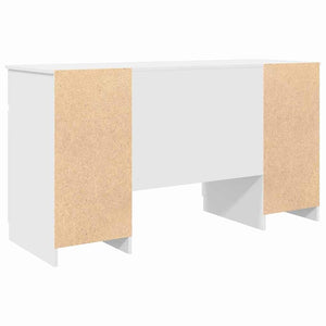 Schreibtisch Weiß mit Schubladen 140 cm